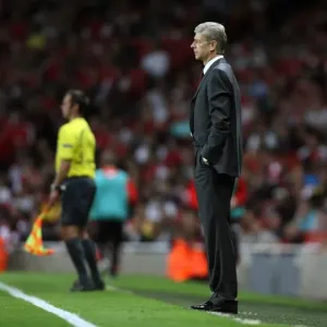 Arsene Wenger Celebrates Arsenal's 4-0 Victory Over FC Twente in the Champions League (2008)