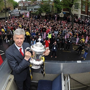 Arsene Wenger Celebrates Arsenal's FA Cup Victory: Parade through Islington, London (2015)