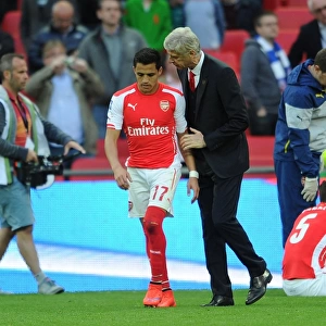 Arsene Wenger Coaching Alexis Sanchez at FA Cup Semi-Final: Arsenal vs. Reading (2015)