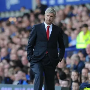 Arsene Wenger at Goodison Park: Everton vs Arsenal, Premier League 2014/15