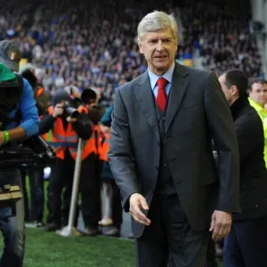 Arsene Wenger at Goodison Park: Everton vs Arsenal, Premier League 2013/14
