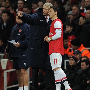 Arsene Wenger Guides Mesut Ozil During Arsenal's FA Cup Clash Against Tottenham, 2013-14