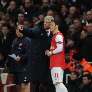 Arsene Wenger Guides Mesut Ozil During Arsenal's FA Cup Clash Against Tottenham, 2013-14 Arsene Wenger Guides Mesut Ozil During Arsenal's FA Cup Clash Against Tottenham, 2013-14