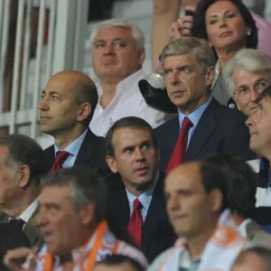 Arsene Wenger and Ivan Gazidis: United at Montpellier during the 2012-13 UEFA Champions League Arsene Wenger and Ivan Gazidis: United at Montpellier during the 2012-13 UEFA Champions League