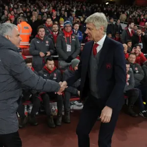 Arsene Wenger and Jose Mourinho: A Pre-Match Encounter at the Emirates (Arsenal v Manchester United, 2017-18) Arsene Wenger and Jose Mourinho: A Pre-Match Encounter at the Emirates (Arsenal v Manchester United, 2017-18)