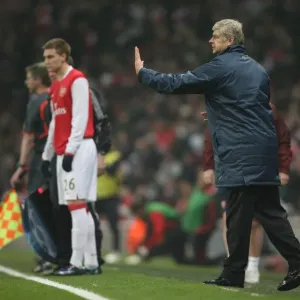 Arsene Wenger Leading Arsenal Against AC Milan in 2008 Champions League at Emirates Stadium Arsene Wenger Leading Arsenal Against AC Milan in 2008 Champions League at Emirates Stadium