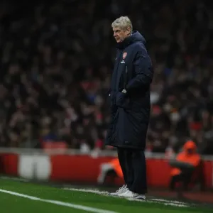 Arsene Wenger Leading Arsenal Against Cardiff City, Premier League 2013-14 Arsene Wenger Leading Arsenal Against Cardiff City, Premier League 2013-14