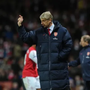 Arsene Wenger Leading Arsenal Against Everton in Premier League (2011-12)