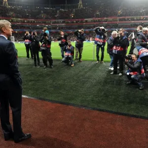 Arsene Wenger Leading Arsenal FC in the UEFA Champions League Against Montpellier Herault SC (2012-13)