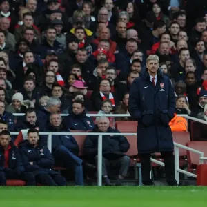 Arsene Wenger Leading Arsenal Against Fulham in the Premier League, January 2014 Arsene Wenger Leading Arsenal Against Fulham in the Premier League, January 2014