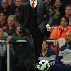 Arsene Wenger Leading Arsenal Against Swansea City in the Premier League (May 2015)