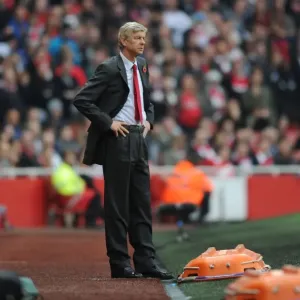 Arsene Wenger Leading Arsenal Against West Bromwich Albion, Premier League 2011-12