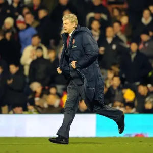 Arsene Wenger Leads Arsenal at Fulham, Premier League 2011-12