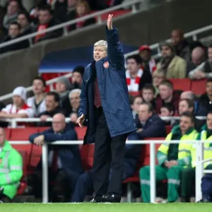 Arsene Wenger Leads Arsenal Against Liverpool in UEFA Champions League Quarter Final at Emirates Stadium, 2008