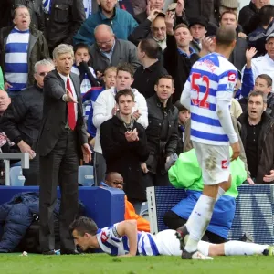 Arsene Wenger Leads Arsenal in Premier League Battle against Queens Park Rangers, March 2012