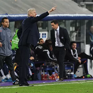 Arsene Wenger Leads Arsenal in UEFA Champions League Clash against RSC Anderlecht, Brussels 2014