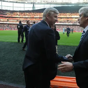 Arsene Wenger and Manuel Pellegrini: A Pre-Match Encounter between Arsenal and Manchester City, Premier League, 2014