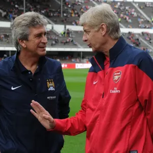 Arsene Wenger and Manuel Pellegrini Pre-Season Meeting: Arsenal vs Manchester City (2013) Arsene Wenger and Manuel Pellegrini Pre-Season Meeting: Arsenal vs Manchester City (2013)