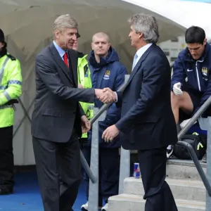 Arsene Wenger and Manuel Pellegrini's Pre-Match Handshake (2013-14) - Manchester City vs. Arsenal Arsene Wenger and Manuel Pellegrini's Pre-Match Handshake (2013-14) - Manchester City vs. Arsenal