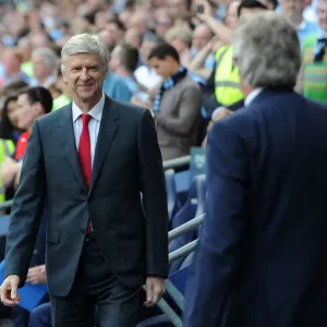 Arsene Wenger and Manuel Pellegrini's Pre-Match Handshake: Manchester City vs. Arsenal, Premier League 2015-16 Arsene Wenger and Manuel Pellegrini's Pre-Match Handshake: Manchester City vs. Arsenal, Premier League 2015-16