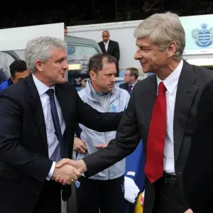 Arsene Wenger and Mark Hughes: A Pre-Match Handshake Between Queens Park Rangers and Arsenal Managers (2011-12)