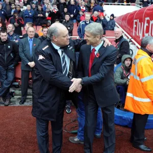 Arsene Wenger and Martin Jol Pre-Match Handshake: Arsenal vs Fulham, Premier League 2012-13
