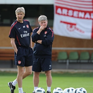 Arsene Wenger and Pat Rice at Arsenal Training Camp, Austria, 2010
