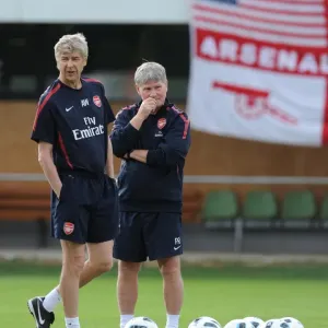 Arsene Wenger and Pat Rice at Arsenal Training Camp, Austria, 2010