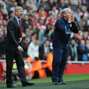 Arsene Wenger and Pat Rice: Focused at the Emirates - Arsenal v Chelsea, Premier League 2011-12 Arsene Wenger and Pat Rice: Focused at the Emirates - Arsenal v Chelsea, Premier League 2011-12