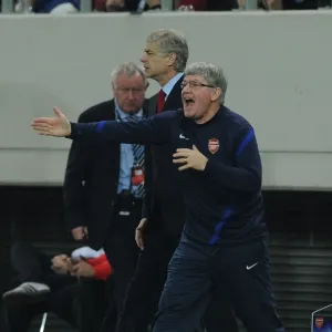 Arsene Wenger and Pat Rice Lead Arsenal in Champions League Clash against Olympiacos (December 2011)