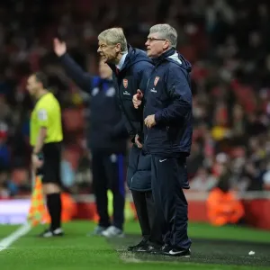 Arsene Wenger and Pat Rice Lead Arsenal Against Everton, 2011-12 Premier League