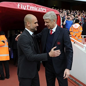 Arsene Wenger and Pep Guardiola: A Pre-Match Encounter at the Emirates - Arsenal vs Manchester City, Premier League (2016-17)