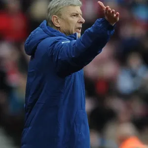 Arsene Wenger at the Premier League Showdown: Sunderland vs. Arsenal, 2014