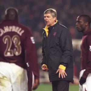Arsene Wenger Rallies Arsenal Players Before Extra Time in Carling League Cup Final Against Wigan Athletic, Highbury, London, 2005 Arsene Wenger Rallies Arsenal Players Before Extra Time in Carling League Cup Final Against Wigan Athletic, Highbury, London, 2005