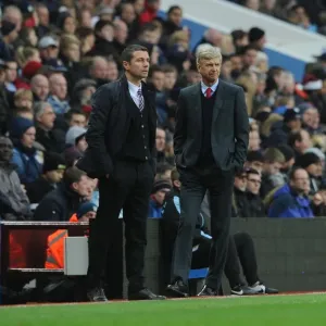 Arsene Wenger and Remi Garde: Pre-Match Encounter, Aston Villa vs. Arsenal, Premier League 2015-16 Arsene Wenger and Remi Garde: Pre-Match Encounter, Aston Villa vs. Arsenal, Premier League 2015-16