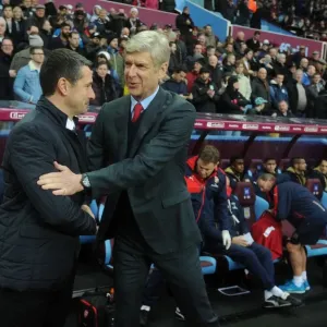 Arsene Wenger and Remi Garde's Pre-Match Handshake: Aston Villa vs. Arsenal, Premier League 2015-16 Arsene Wenger and Remi Garde's Pre-Match Handshake: Aston Villa vs. Arsenal, Premier League 2015-16