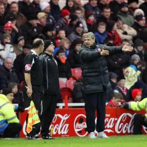 Arsene Wenger at The Riverside: 1-1 Stalemate with Middlesbrough, Barclays Premier League, December 2008 Arsene Wenger at The Riverside: 1-1 Stalemate with Middlesbrough, Barclays Premier League, December 2008