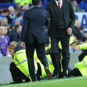 Arsene Wenger and Roberto Martinez: Post-Match Handshake at Everton vs Arsenal (2014/15)