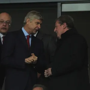 Arsene Wenger and Roy Hodgson: Pre-Match Chat before Arsenal FC vs. FC Schalke 04, UEFA Champions League (2012) Arsene Wenger and Roy Hodgson: Pre-Match Chat before Arsenal FC vs. FC Schalke 04, UEFA Champions League (2012)