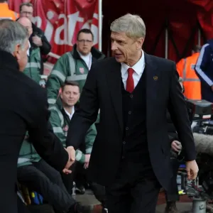 Arsene Wenger and Sam Allardyce Pre-Match Handshake: Arsenal vs West Ham United, Premier League 2013/14 Arsene Wenger and Sam Allardyce Pre-Match Handshake: Arsenal vs West Ham United, Premier League 2013/14