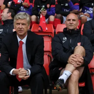 Arsene Wenger and Steve Bould Before Arsenal v Anderlecht Pre-Season Match, 2012