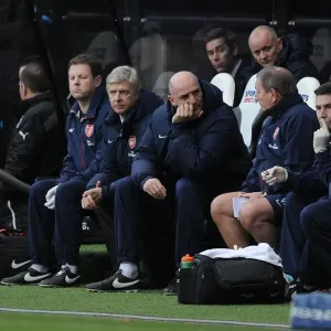 Arsene Wenger and Steve Bould: Focused at St. James Park (Newcastle United vs Arsenal, 2013-14) Arsene Wenger and Steve Bould: Focused at St. James Park (Newcastle United vs Arsenal, 2013-14)