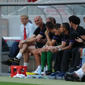 Arsene Wenger and Steve Bould Lead Arsenal in Pre-Season Friendly Against FC Cologne, 2012