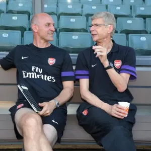 Arsene Wenger and Steve Bould Share a Laugh: Arsenal's Pre-Season Friendly against Kitchee FC (2012) Arsene Wenger and Steve Bould Share a Laugh: Arsenal's Pre-Season Friendly against Kitchee FC (2012)