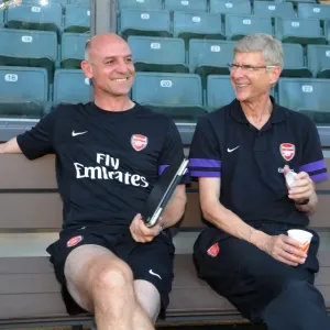 Arsene Wenger and Steve Bould Share a Laugh Before Kitchee FC vs. Arsenal FC Match (2012) Arsene Wenger and Steve Bould Share a Laugh Before Kitchee FC vs. Arsenal FC Match (2012)