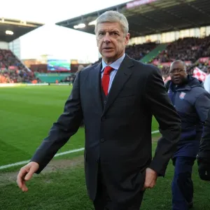 Arsene Wenger: Stoke City vs Arsenal, Premier League 2014-15 Arsene Wenger: Stoke City vs Arsenal, Premier League 2014-15