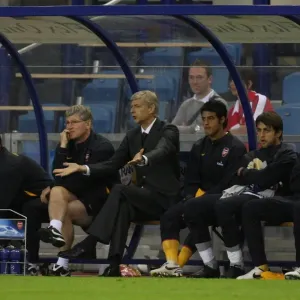 Arsene Wenger and His Team: Pat Rice and Colin Lewin, Lead Arsenal to Victory over FC Twente in Champions League Qualifier Arsene Wenger and His Team: Pat Rice and Colin Lewin, Lead Arsenal to Victory over FC Twente in Champions League Qualifier