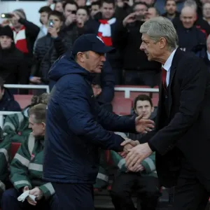 Arsene Wenger and Tony Pulis: A Pre-Match Handshake Between Arsenal and Crystal Palace Managers (2013-14)