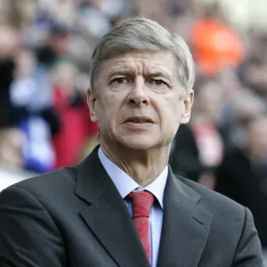 Arsene Wenger: Unyielding at the Helm During the 0-0 Stalemate Against Wigan Athletic, Barclays Premier League, 2008 Arsene Wenger: Unyielding at the Helm During the 0-0 Stalemate Against Wigan Athletic, Barclays Premier League, 2008