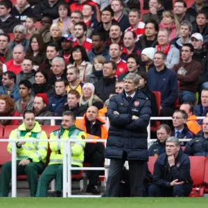 Arsene Wenger: Unyielding at the Helm During Arsenal's 0-0 Draw Against Fulham, Barclays Premier League, Emirages Stadium (February 28, 2009) Arsene Wenger: Unyielding at the Helm During Arsenal's 0-0 Draw Against Fulham, Barclays Premier League, Emirages Stadium (February 28, 2009)